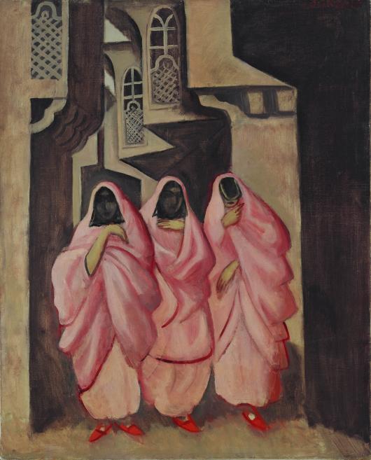 Jāzeps Grosvalds. Trīs sievietes Bagdādes ielās. 1919. Audekls, eļļa. LNMM kolekcija. Foto: Normunds Brasliņ&scaron;