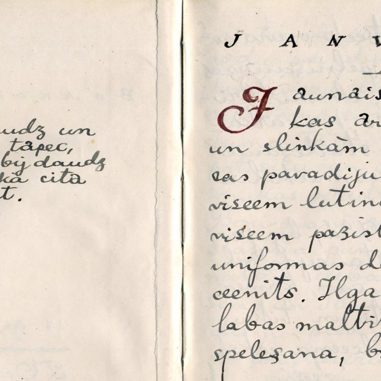 Atvērums Jāzepa Grosvalda 1912. gada dienasgrāmatā, Latvijas Nacionālais mākslas muzejs. Fragments