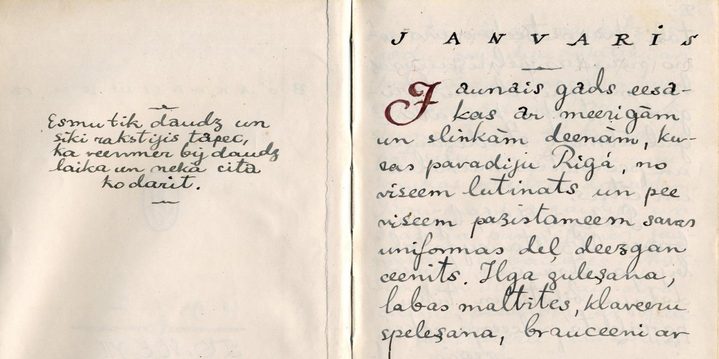 Atvērums Jāzepa Grosvalda 1912. gada dienasgrāmatā, Latvijas Nacionālais mākslas muzejs. Fragments