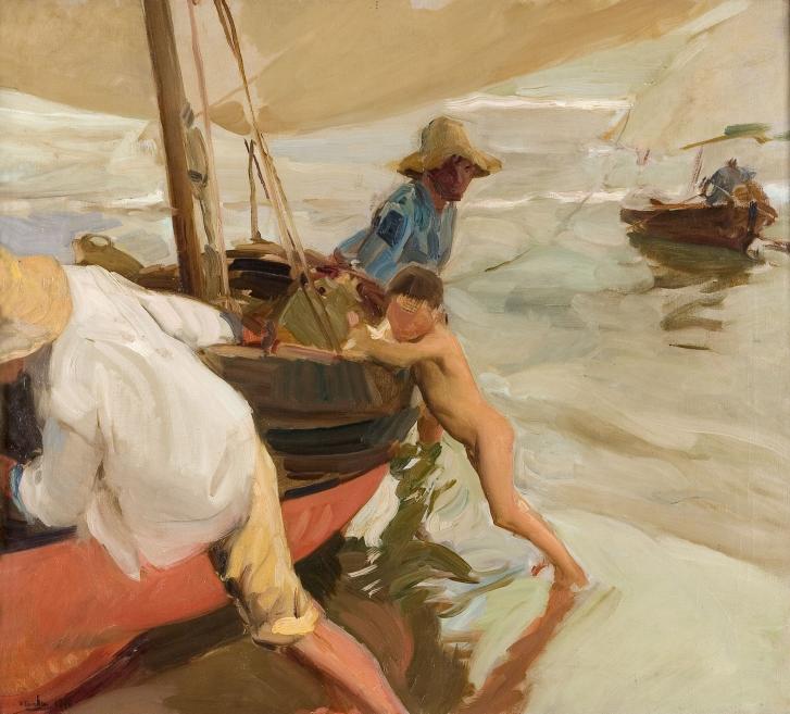 Joaqu&iacute;n Sorolla (1863&ndash;1923). Morning Sun on the Beach of Valencia. 1910. Oil on canvas. El Conventet collection, Barcelona. Photo: Carmen Godia