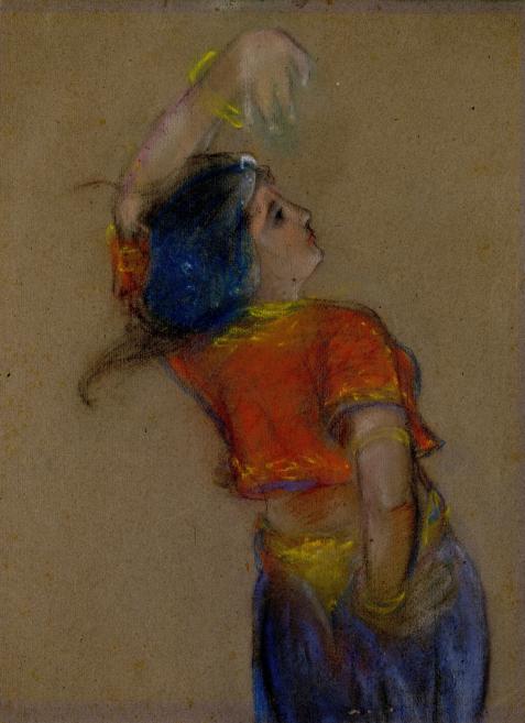 Gustavs &Scaron;ķilters (1874&ndash;1954). A Spanish Dancer. 1900&ndash;1908. Pastel on paper. Collection of the Latvian National Museum of Art, Riga. Photo: Normunds Brasliņ&scaron;