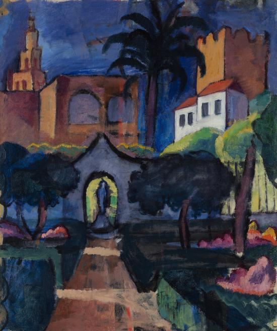 Jāzeps Grosvalds (1891&ndash;1920). The Alcazar Garden in Seville. 1913. Oil on canvas. Collection of the Latvian National Museum of Art, Riga. Photo: Normunds Brasliņ&scaron;