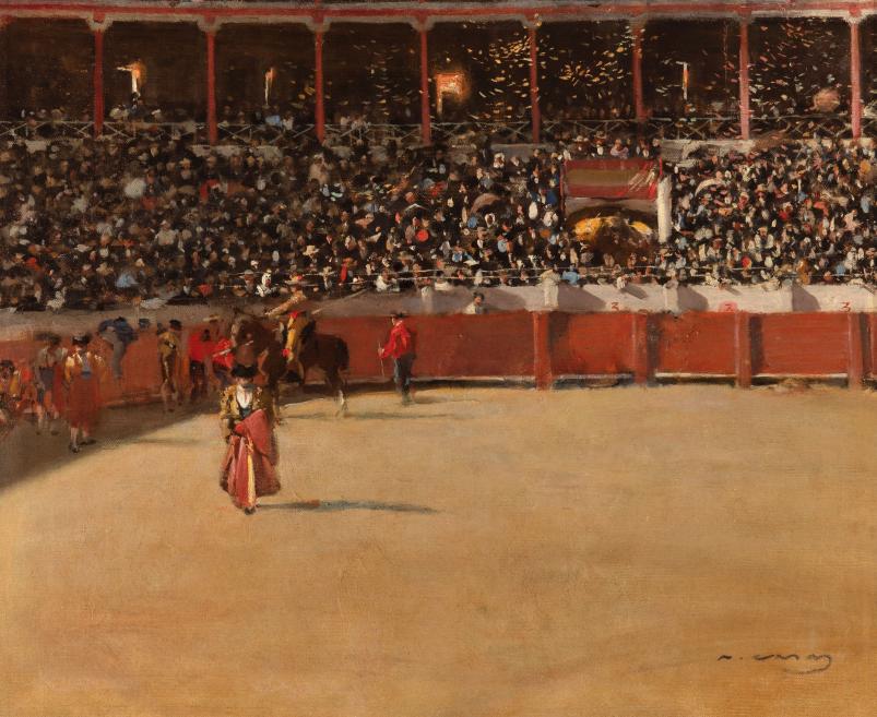 Ramon Casas (1866&ndash;1932). Bullfighting Ring. Undated. Oil on canvas. 60 x 70 cm. Private collection, Barcelona. Courtesy Galeria Senda. Publicity photo