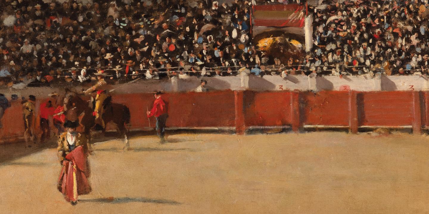 Ramon Casas (1866&ndash;1932). Bullfighting Ring. Undated. Oil on canvas. 60 x 70 cm. Fragment. Private collection, Barcelona. Courtesy Galeria Senda. Publicity photo