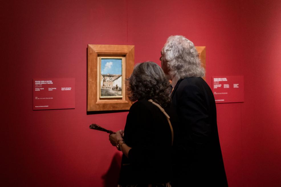 Visitors at the opening of the exhibition.