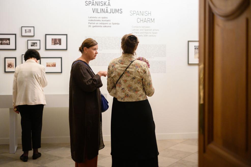 Visitors at the opening of the exhibition.