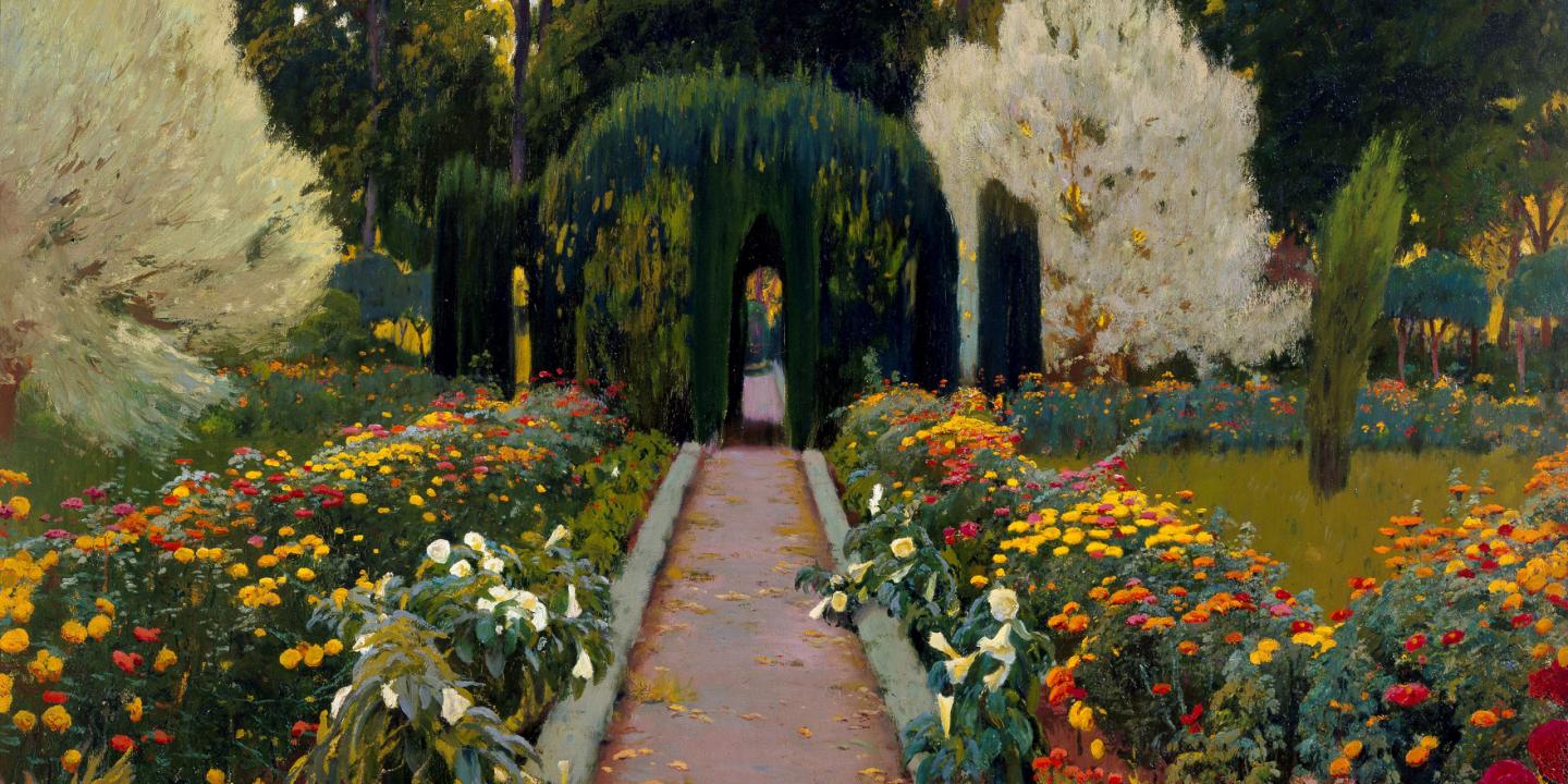 Santjago Rusinjols (Santiago Rusi&ntilde;ol, 1861&ndash;1931). Aranjuesas dārzs. Rotonda II. 1907. Audekls, eļļa. Museo Nacional Centro de Arte Reina Sof&iacute;a kolekcija, Madride. Publicitātes foto