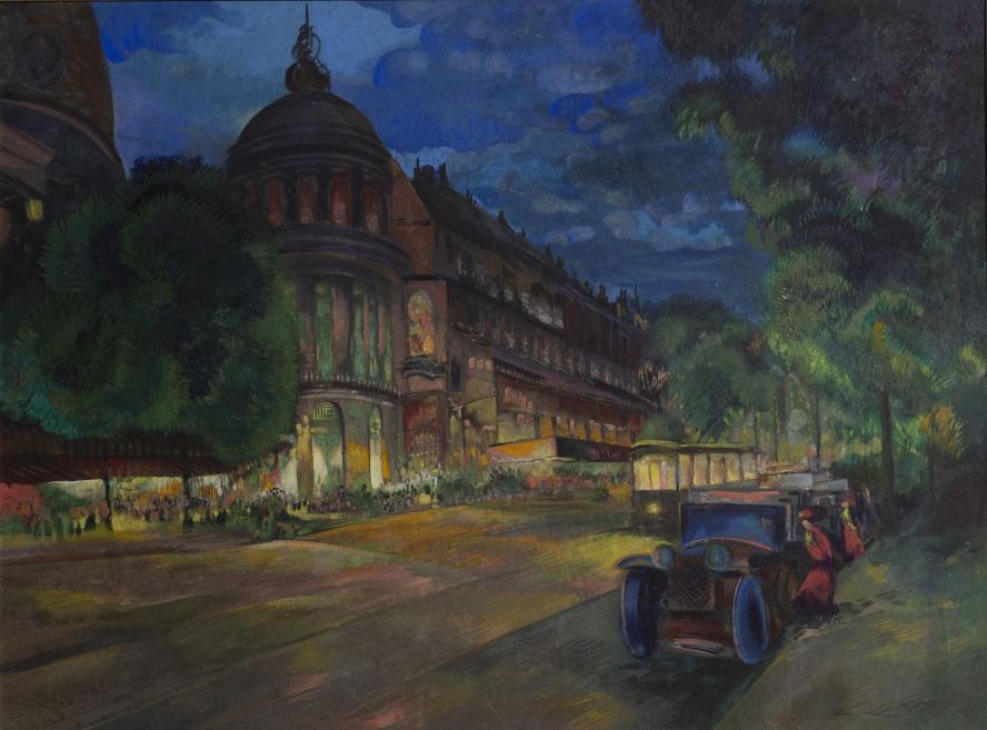 Ludolfs Liberts. &lsquo;Printemps&rsquo; Supermarket in Paris. 1927. Tempera on cardboard. Private collection. Photo: I. Fridmans