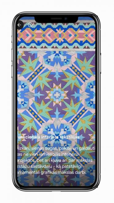 Ekrān&scaron;āviņ&scaron; no Dekoratīvās mākslas un dizaina muzeja profila &ldquo;Google Arts &amp; Culture&rdquo; dažādās ierīcēs. 2024. Publicitātes foto