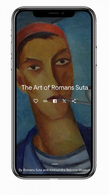 Ekrān&scaron;āviņ&scaron; no Romana Sutas un Aleksandras Beļcovas muzeja profila &ldquo;Google Arts &amp; Culture&rdquo; dažādās ierīcēs. 2024. Publicitātes foto