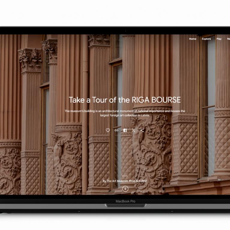 Screenshot from the Google Arts &amp; Culture profile of the Art Museum RIGA BOURSE. 2024. Publicity photo