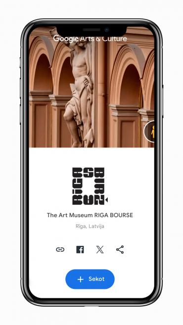 Screenshot from the Google Arts &amp; Culture profile of the Art Museum RIGA BOURSE. 2024. Publicity photo